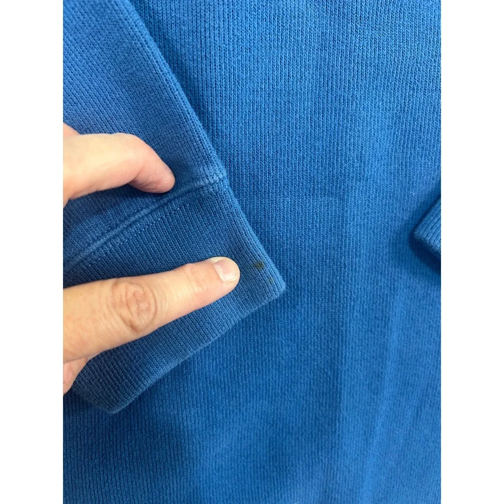 Polo Ralph Lauren Quarter Zip‎ Pullover Mens Large Blue Cotton Pony Logo Sweater